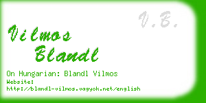 vilmos blandl business card